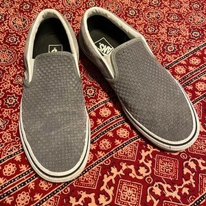 Grey Suede embossed leather unisex Vans 8.5/10
